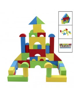 SET CONSTRUCCION FOAM 50 UNIDADES FORMAS GEOMETRICAS