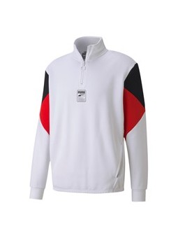 SUDADERA Rebel Half-Zip FL Puma White- T- S