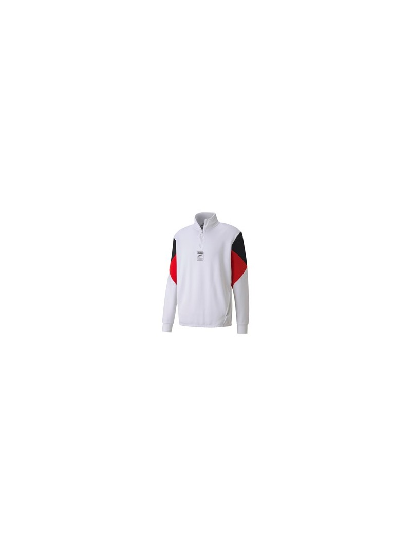 SUDADERA Rebel Half-Zip FL Puma White- T- S