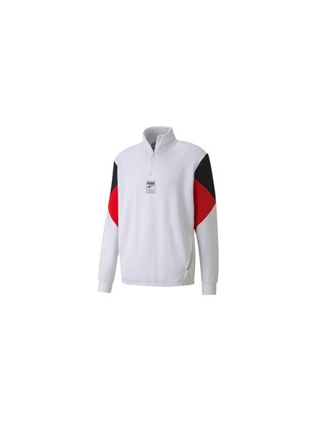 SUDADERA Rebel Half-Zip FL Puma White- T- S