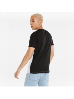 CAMISETA ESS-Colorblock Tee Puma Black-Minera-