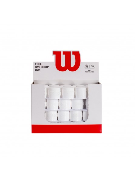 Caja 60 overgrips wilson blanco pro perforados