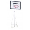 Juego canastas minibasket deluxe monotubo tubo 100 trasladable 2 ruedas con carro  -sin tablero,aro