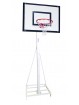 Juego canastas minibasket deluxe monotubo tubo 100 trasladable 2 ruedas con carro  -sin tablero,aro