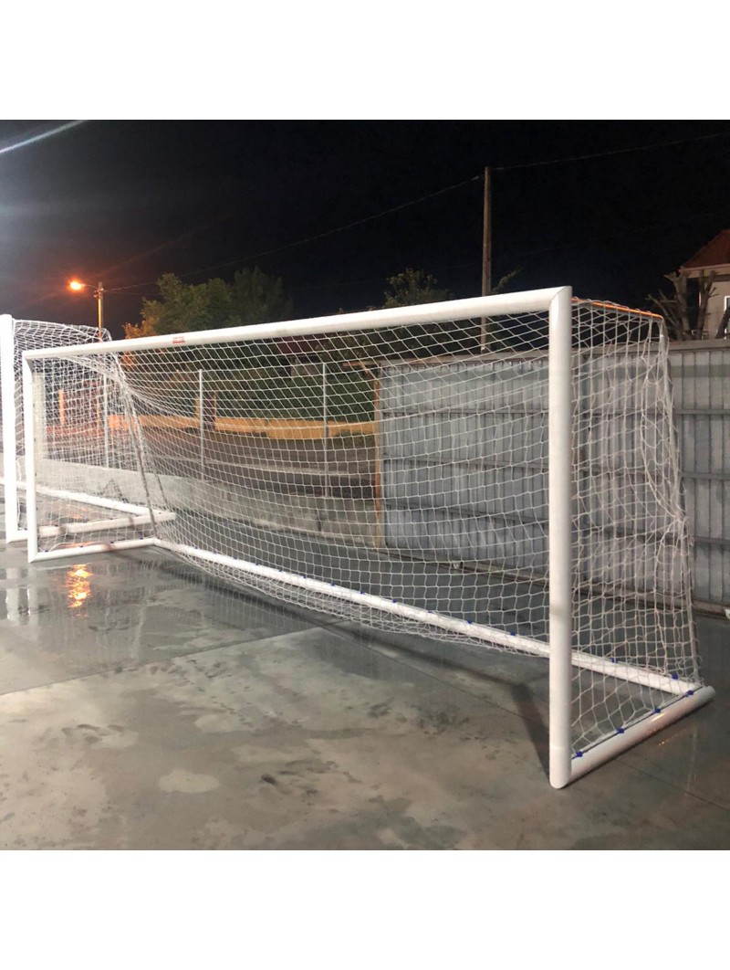 Juego porterías aluminio fútbol 7  90 mm trasladables