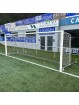 Juego porterías aluminio fútbol 7 90 mm abatibles con arquillos cincados