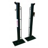Juego postes de tenis fijos ø 80mm con base para atornillar