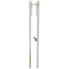 Juego postes voleibol fijos de aluminio seccion cuadrada 80x80mm