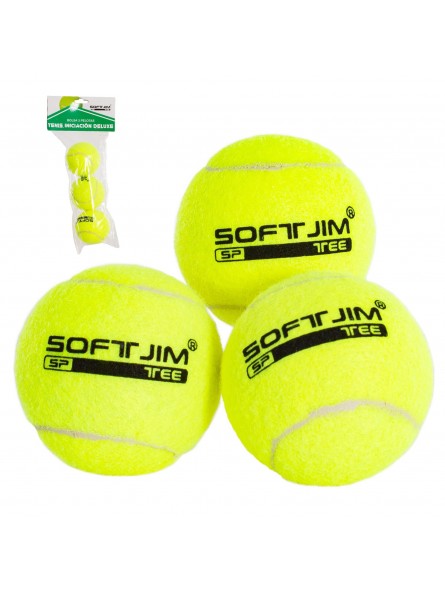 Bolsa 3 pelotas de tenis softee iniciación deluxe