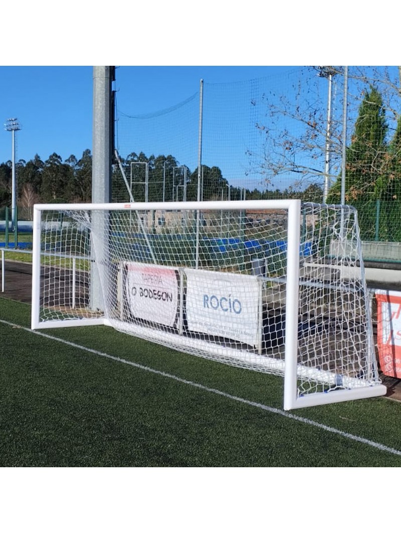 Juego porterías aluminio fútbol 7  120x100 mm trasladables