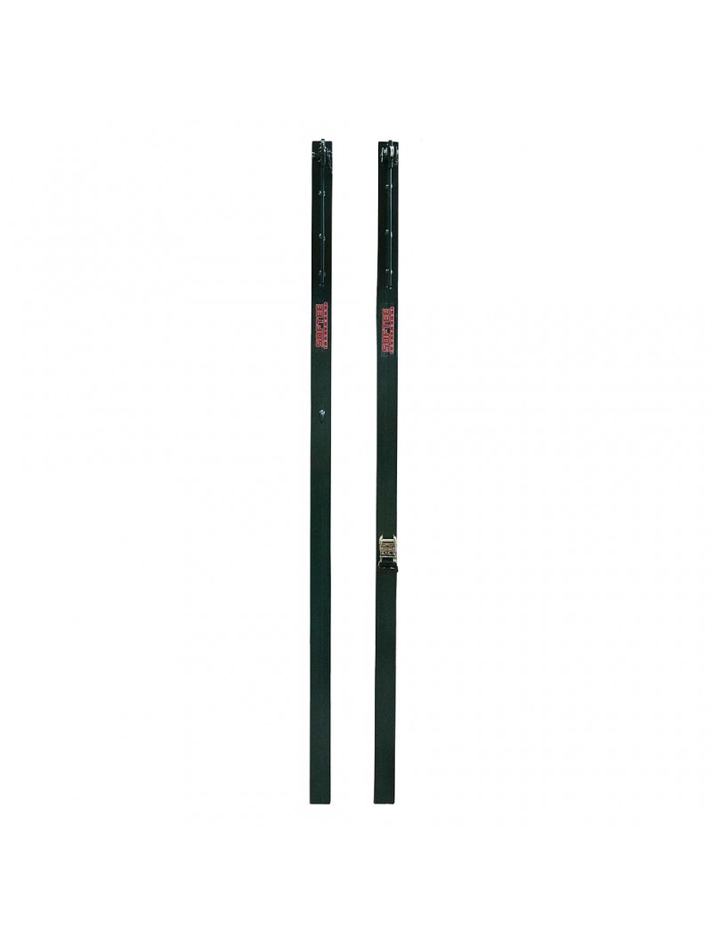 Juego postes de voleibol metálicos cuadrados 80x80mm fijos
