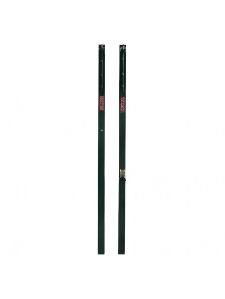 Juego postes de voleibol metálicos cuadrados 80x80mm fijos