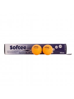 Caja 6uds pelotas tenis de mesa 40mm softee
