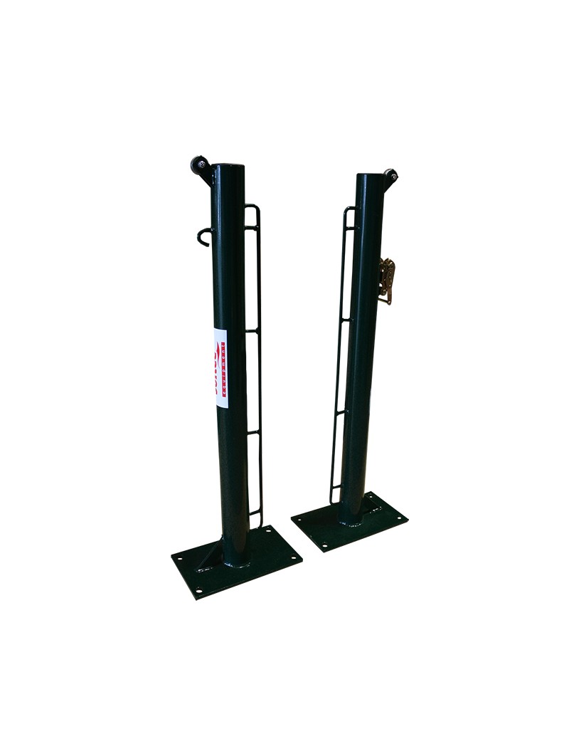 Juego postes de pádel fijos ø 80mm con base para atornillar