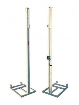 Juego postes voleibol trasladables de aluminio sección cuadrada 80x80mm
