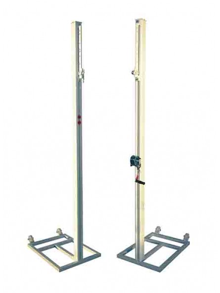 Juego postes voleibol trasladables de aluminio sección cuadrada 80x80mm