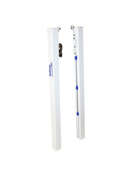 Juego postes pádel aluminio fijos sección cuadrada 80x80mm -