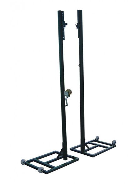 Juego postes voleibol metálicos ø 80mm trasladables