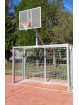 Juego porterías f.sala/balonmano - canasta basket gris