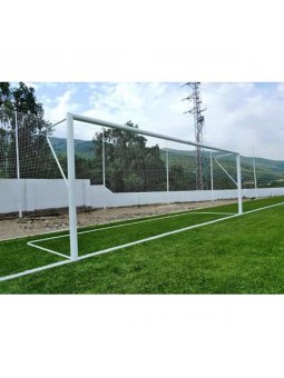 Juego porterías aluminio fútbol 7 90 mm fijas