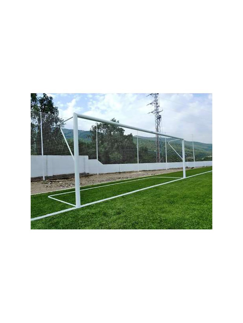 Juego porterías aluminio fútbol 7 90 mm fijas