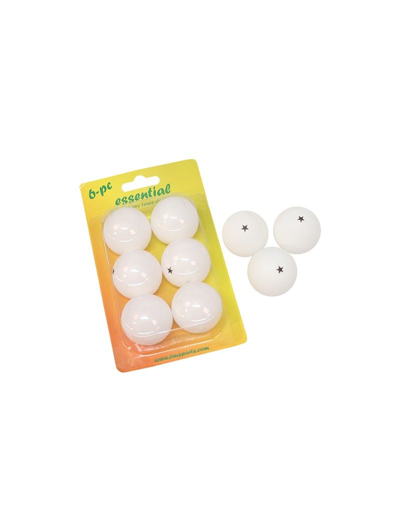 Caja 6 pelotas pvc essential tenis de mesa