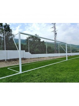 Juego porterías aluminio fútbol 7 120x100 mm fijas