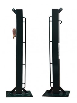 Juego postes de padel fijos cuadrado 80x80mm con base para atornillar -