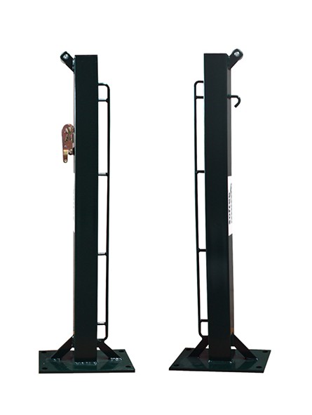 Juego postes de padel fijos cuadrado 80x80mm con base para atornillar -