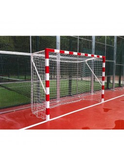 Juego porterías aluminio balonmano-fútbol sala fijas 80x80