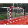 Juego porterías aluminio balonmano-fútbol sala fijas 80x80
