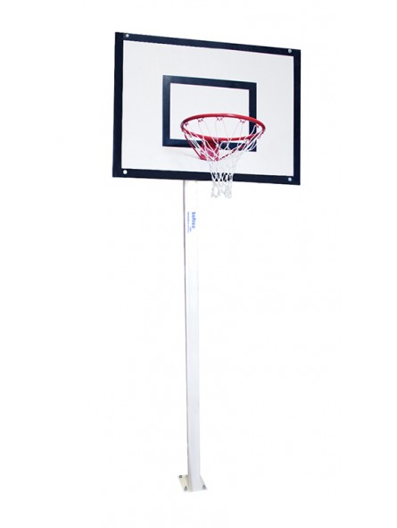 Juego de 2 canastas minibasket deluxe monotubo tubo 100 fijas con base para anclaje -sin tablero ni aro-
