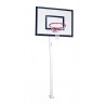Juego de 2 canastas minibasket deluxe monotubo tubo 100 fijas con base para anclaje -sin tablero ni aro-