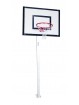 Juego de 2 canastas minibasket deluxe monotubo tubo 100 fijas con base para anclaje -sin tablero ni aro-
