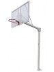 Juego de 2 canastas baloncesto deluxe monotubo fijas con base para anclaje -sin tablero ni aro-
