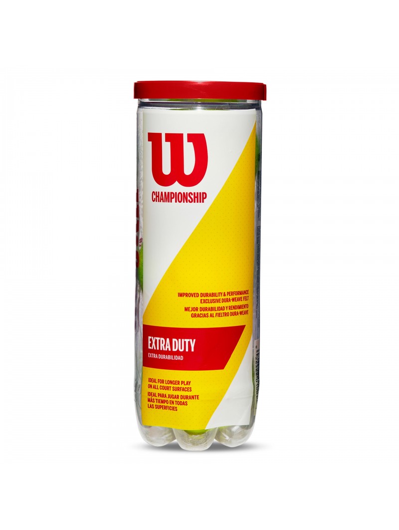 Bote 3 pelotas tenis wilson "championship xd"