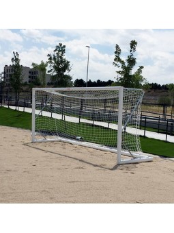 Juego porterías aluminio fútbol playa 120x100mm trasladables
