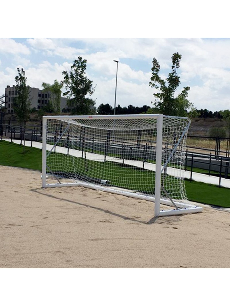 Juego porterías aluminio fútbol playa 120x100mm trasladables