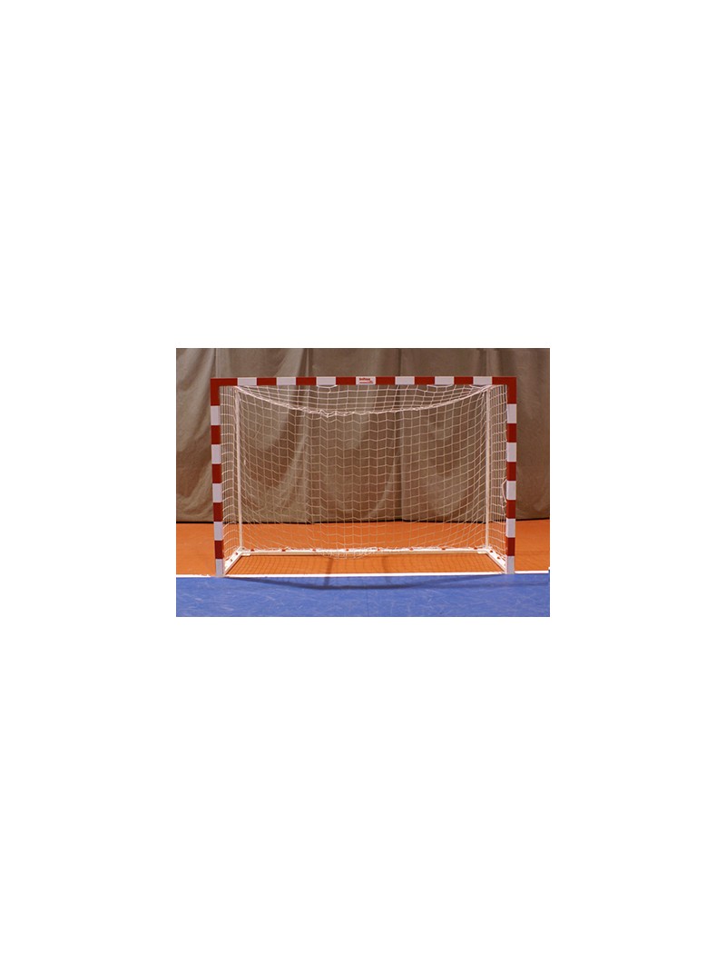 Jgo porterías f.sala/balonmano metálicas trasladables 80x80mm con base 80x40mm