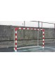 Juego porterías f.sala/balonmano aluminio trasladables 80x80mm con base 80x40mm