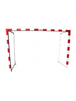 Juego porterías f.sala/balonmano metálicas  80x80mm abatibles