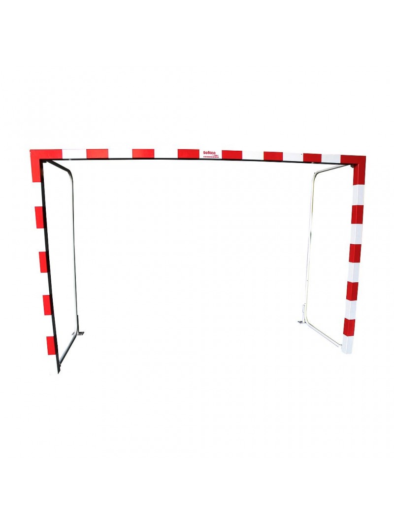 Juego porterías f.sala/balonmano metálicas  80x80mm abatibles