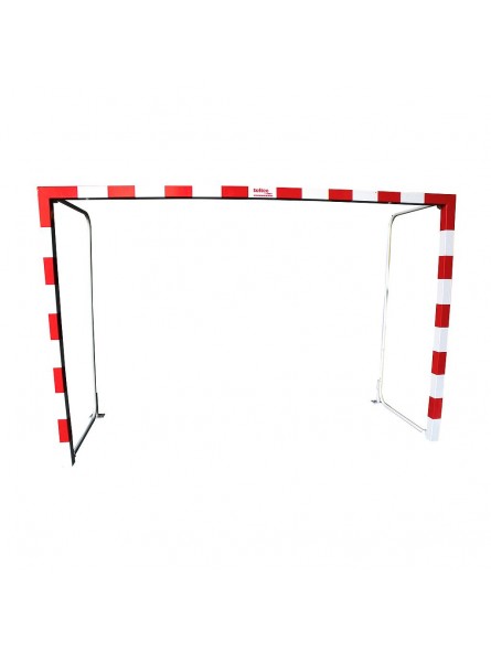 Juego porterías f.sala/balonmano metálicas  80x80mm abatibles