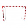 Juego porterías f.sala/balonmano metálicas  80x80mm abatibles