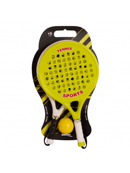 Juego de dos raquetas con pelota softee plio