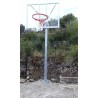 Jgo canastas galvanizadas minibasket monotubo new tubo 114 mm fijas con base anclaje-sin tablero,aro