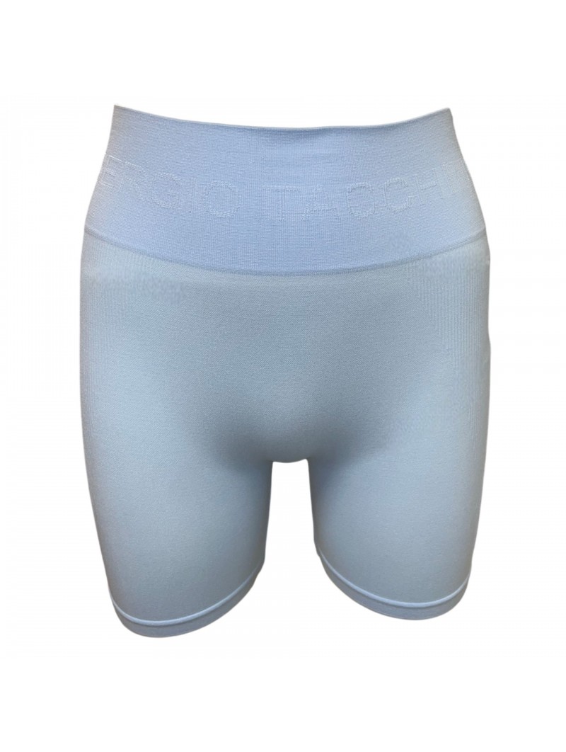 Caja de 18 mallas ciclista mujer sin costuras tacchini celeste