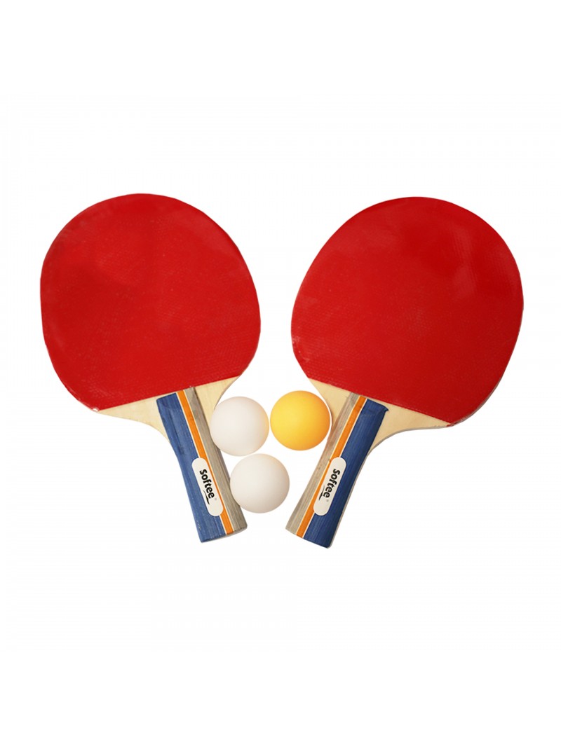 Juego raquetas de tenis de mesa con 3 pelotas softee saturn