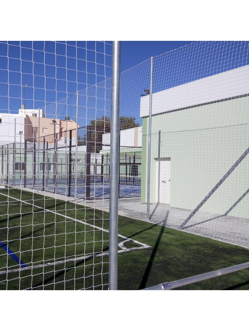 Poste metálico galvanizado 6m para red protección con pletina para atornillar