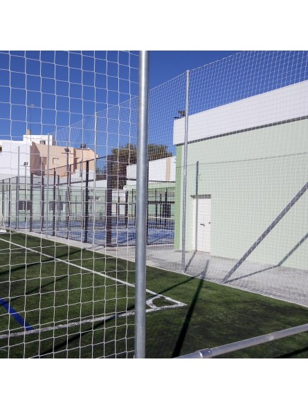 Poste metálico galvanizado 6m para red protección con pletina para atornillar